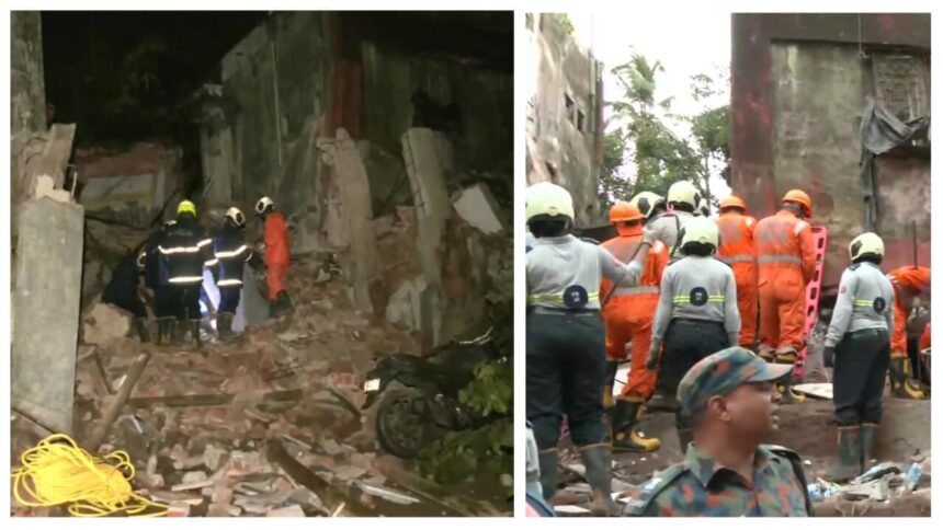 मुंबई इमारत कोसळली: कुर्ल्यात चार मजली इमारत कोसळली, 7 जण बचावले, 20-25 अडकल्याची भीती